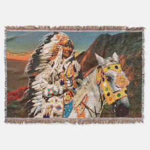 Indian 1B Throw Blanket