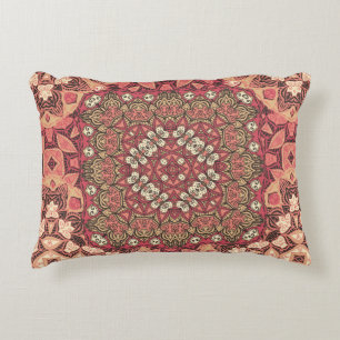 Indian abstract medallion pattern. Boho and gypsy  Decorative Cushion