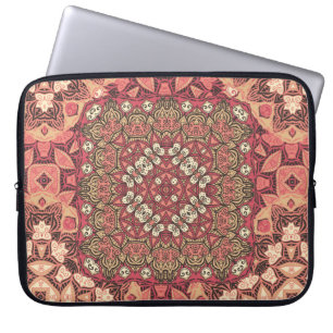Indian abstract medallion pattern. Boho and gypsy  Laptop Sleeve