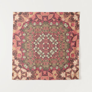 Indian abstract medallion pattern. Boho and gypsy  Tapestry