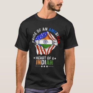 Indian American America Pride Foreign Country Indi T-Shirt