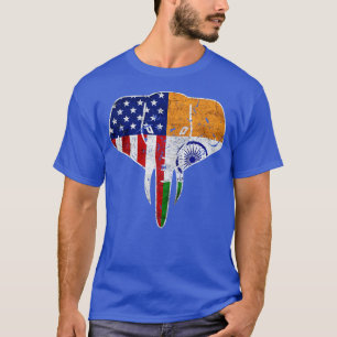 Indian American Flag India Elephant T-Shirt