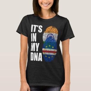 Indian And Cabo Verdean Mix DNA Flag Heritage T-Shirt
