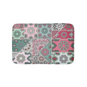 Indian Arabic Patchwork Quilt Vintage Bath Mat