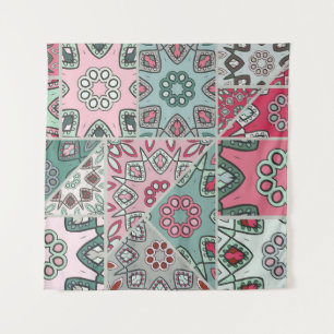 Indian Arabic Patchwork Quilt Vintage Tapestry