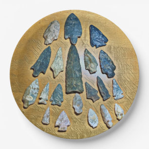 Indian Arrowheads Paper Plate
