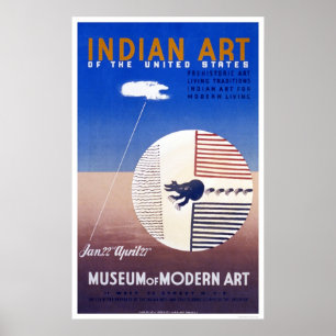 Indian Art In America 1936 WPA Poster