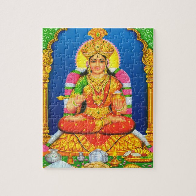Indian Art Lakshmi Goddess Hindu Religion Jigsaw Puzzle (Vertical)
