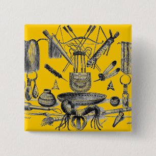 Indian Artefacts Button