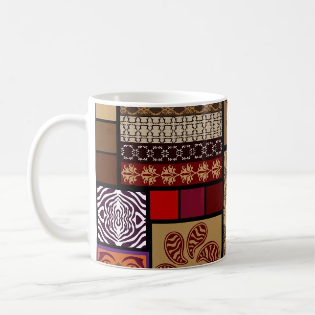 Indian arts, mega seamless creative set. coffee mug (Left)