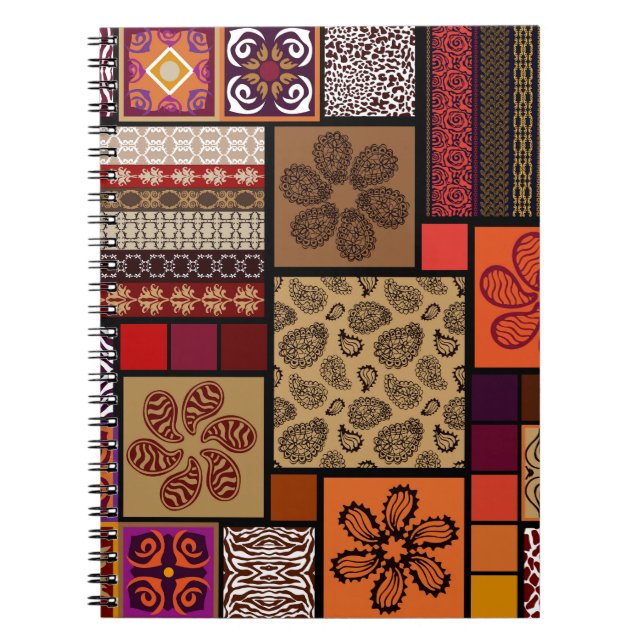 Indian arts, mega seamless creative set. notebook (Front)