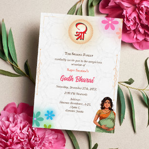 Indian Baby Shower Godh Bharai Hindu Invitation