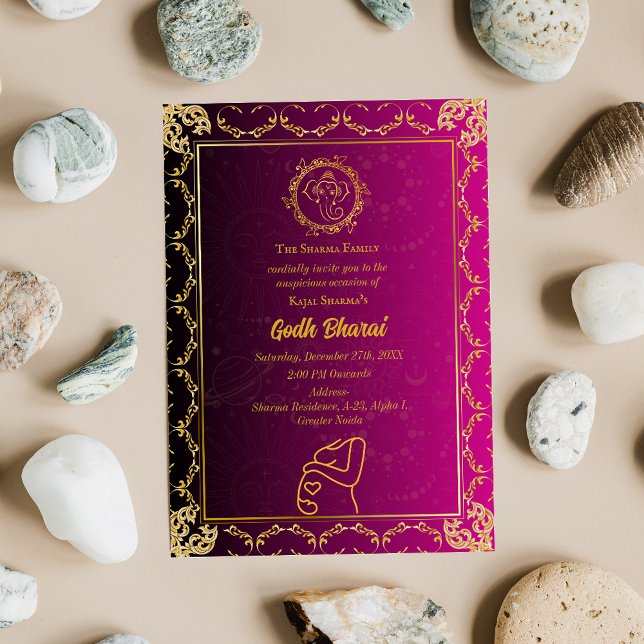 Indian Baby Shower Godh Bharai Hindu Invitation (Creator Uploaded)