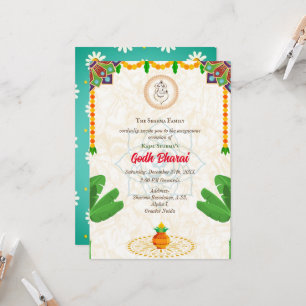 Indian Baby Shower Godh Bharai Hindu Invitation 
