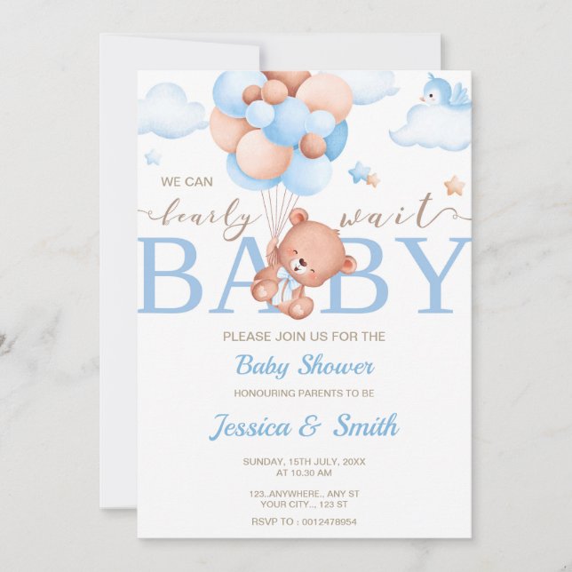 Indian Baby Shower Invitation Card boy (Front)