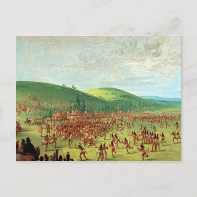 Indian Ball Game Postcard (Front)