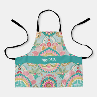 Indian Bazaar Pastel Custom Pattern Apron