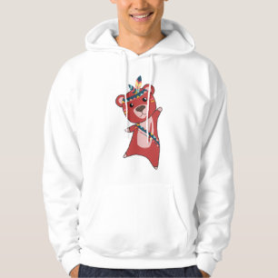Indian Bear Fashing Teddy Feather Cute Hoodie