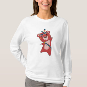 Indian Bear Fashing Teddy Feather Cute T-Shirt