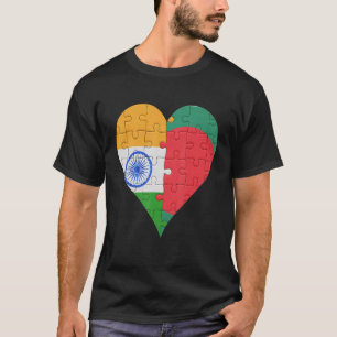 Indian Bengali Flag Heart T-Shirt