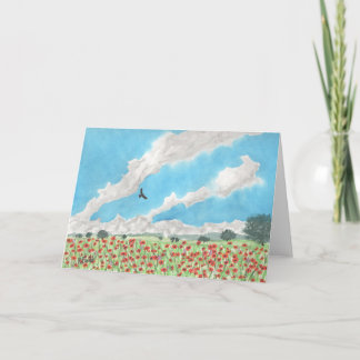 Indian Blanket flowers blank greeting card
