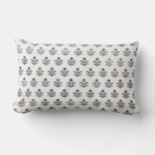 Indian block print  grey motif pillow
