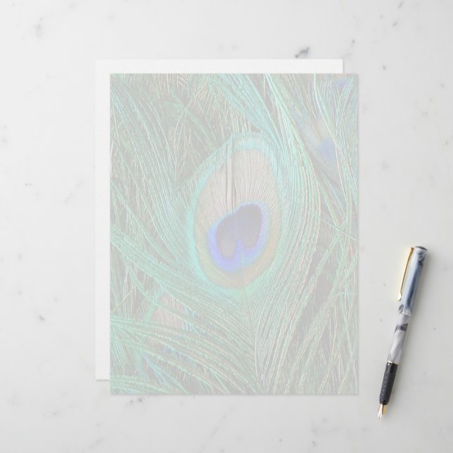 Indian Blue Peacock Feather (Front/Back In Situ)