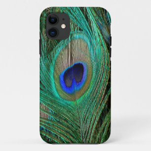 Indian Blue Peacock Feather iPhone 11 Case