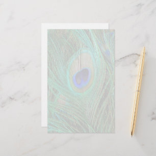 Indian Blue Peacock Feather Stationery