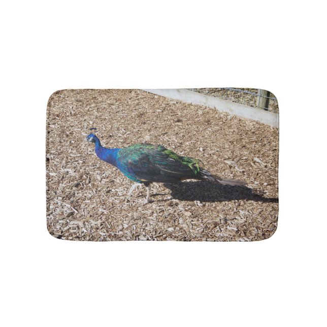 Indian Blue Peafowl bathmat (Front)