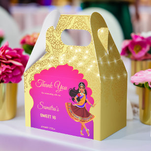 Indian Bollywood girls birthday party template Favour Box