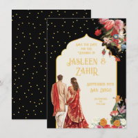 Indian Bride and Groom Save the Date