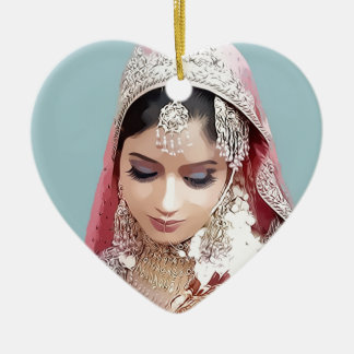 Indian bride ceramic tree decoration