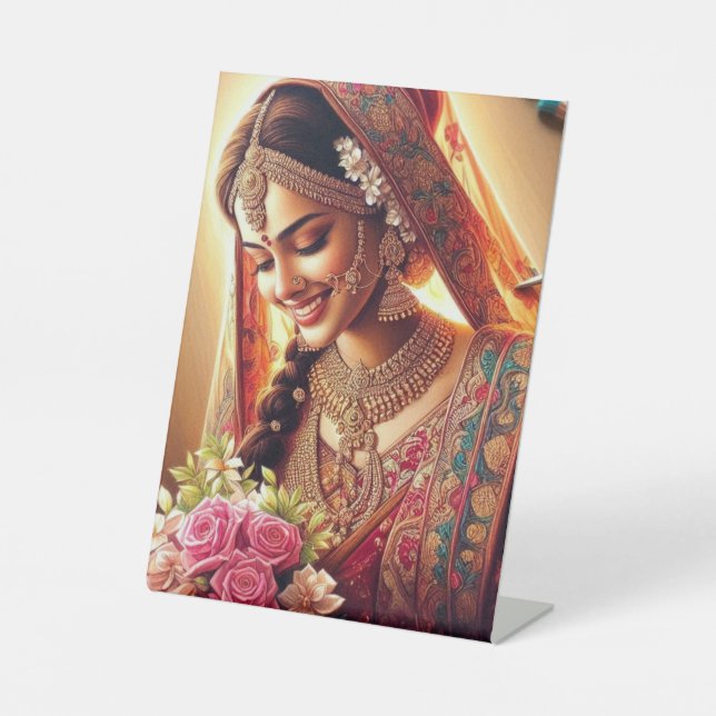 Indian Bride Pedestal Sign (Front)