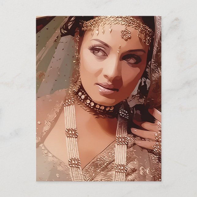 Indian bride postcard (Front)