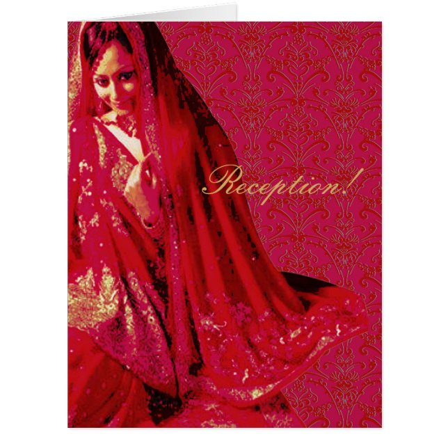 Indian Bride - Reception Card (Front)
