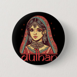 Indian Bride To Be Bridal Desi Wedding Party Dulha 6 Cm Round Badge