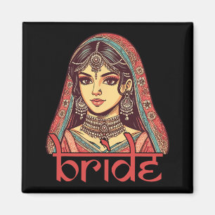 Indian Bride To Be Dulhan Desi Bridal Wedding Bach Magnet