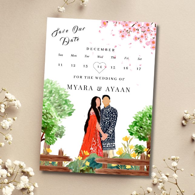 Indian calendar save the date template (Creator Uploaded)