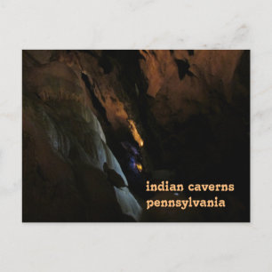 indian caverns pennsylvania postcard