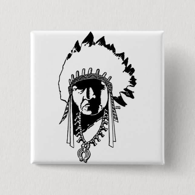 Indian Chief Button (Front)