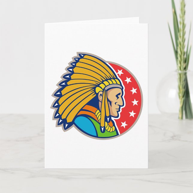 Indian Chief Greeting Cards (Creator Uploaded)