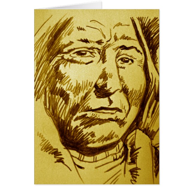 Indian Chief Pencil Sketch (Front)