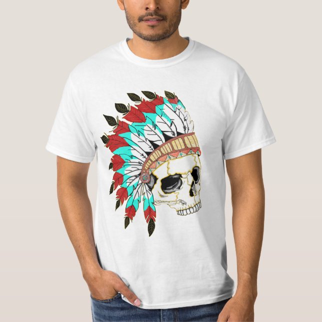 Indian Chief Skull T-Shirt (Front)
