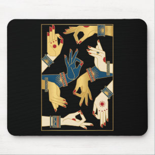 Indian Clical Dance Mudras Bharatanatyam Spiritual Mouse Pad
