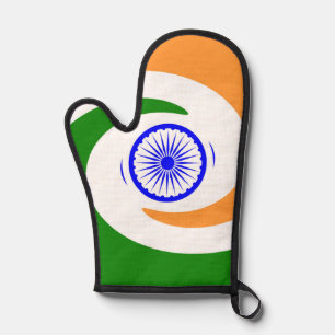 Indian colour flag oven mitt