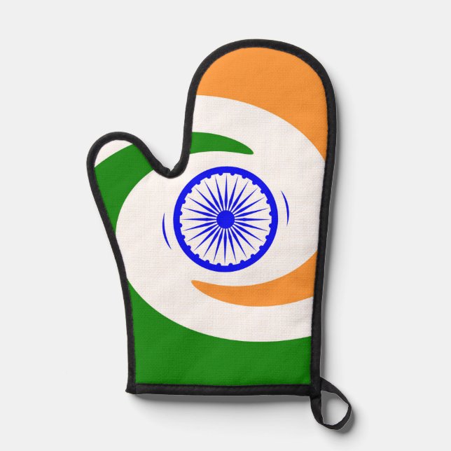 Indian colour flag oven mitt (Front)