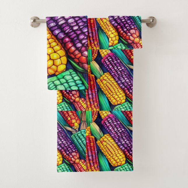 Indian Corn Bath Towel Set (Insitu)