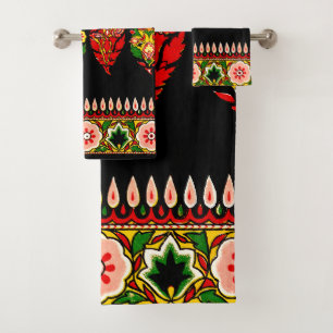 Indian Cotton Fabric  Bath Towel Set