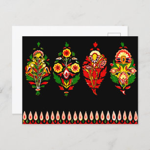 Indian Cotton Fabric  Postcard
